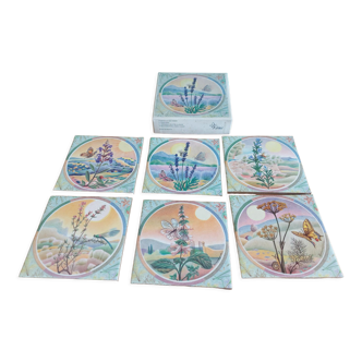 6 vintage Kirinia coasters