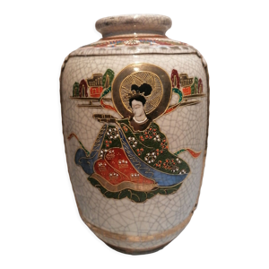 Ancien vase satsuma porcelaine