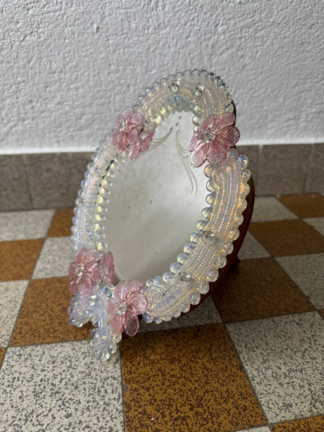 Murano glass psyche mirror from the 50s