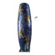 Large eglomisé glass vase "Laque Line" – Unique piece 40 cm
