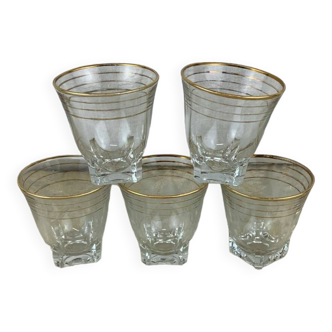 Vintage 5 petits verres france