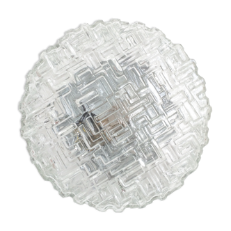 Ceiling light in chiseled glass from the 1950s