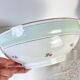 Saladier porcelaine vintage fleuri blanche verte SALINS 66 de 1950s