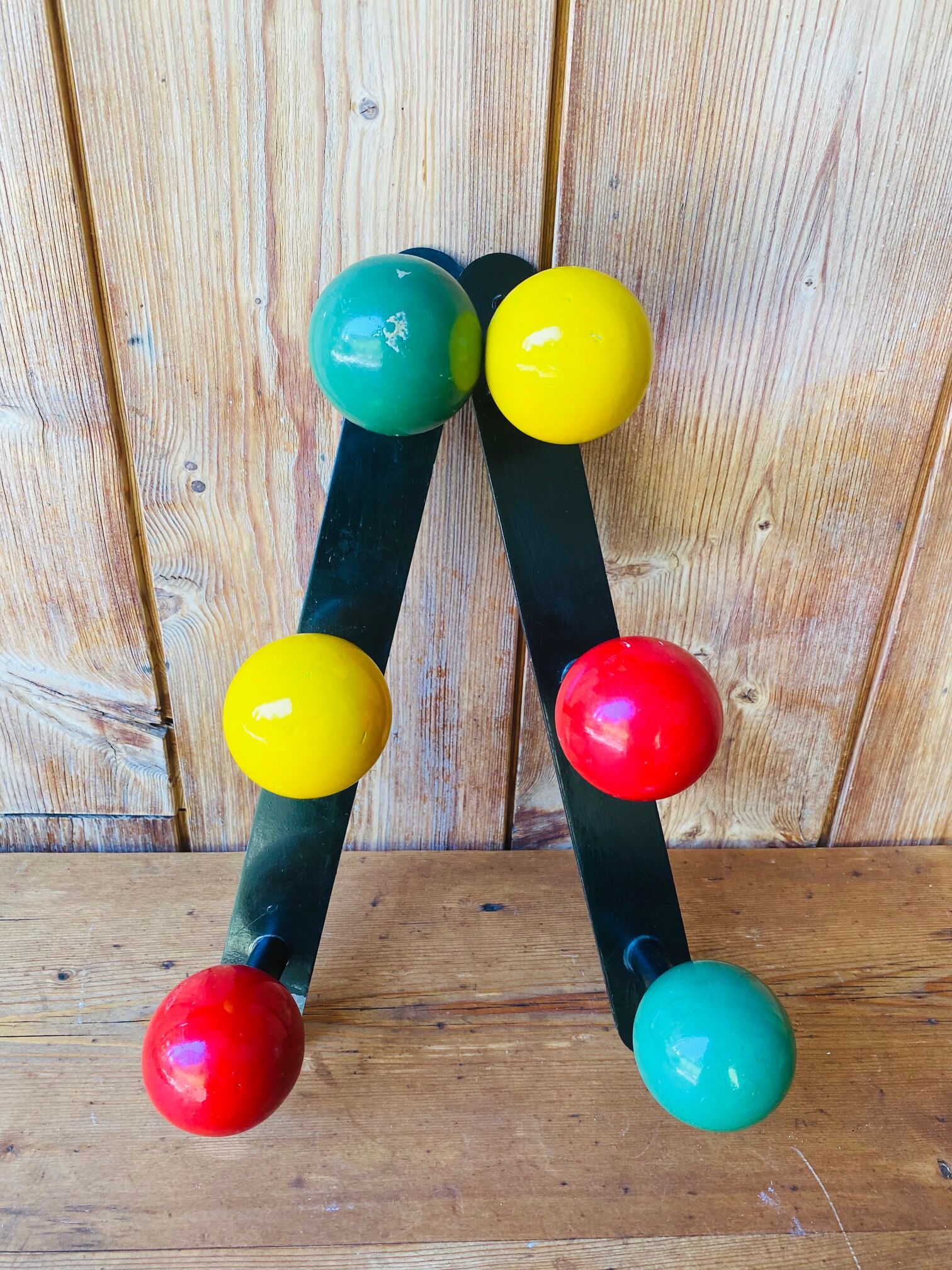 2 portemanteau mural vintage années 60