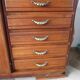 English asymmetrical chest of drawers - Art Deco - Mirror - 2 doors - 5 drawers - Mesh blond oak