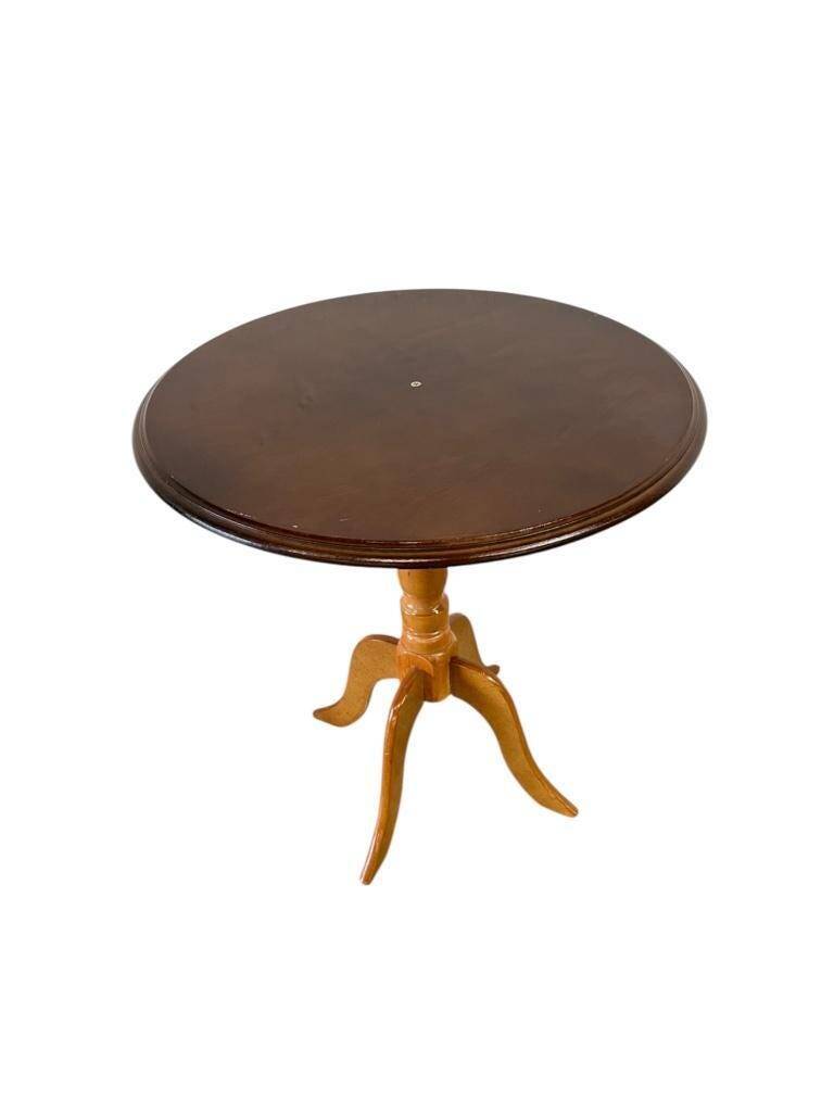 Vintage round wooden side table
