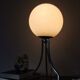Lamp sphere of frosted glass, chrome steel, art deco, 1950