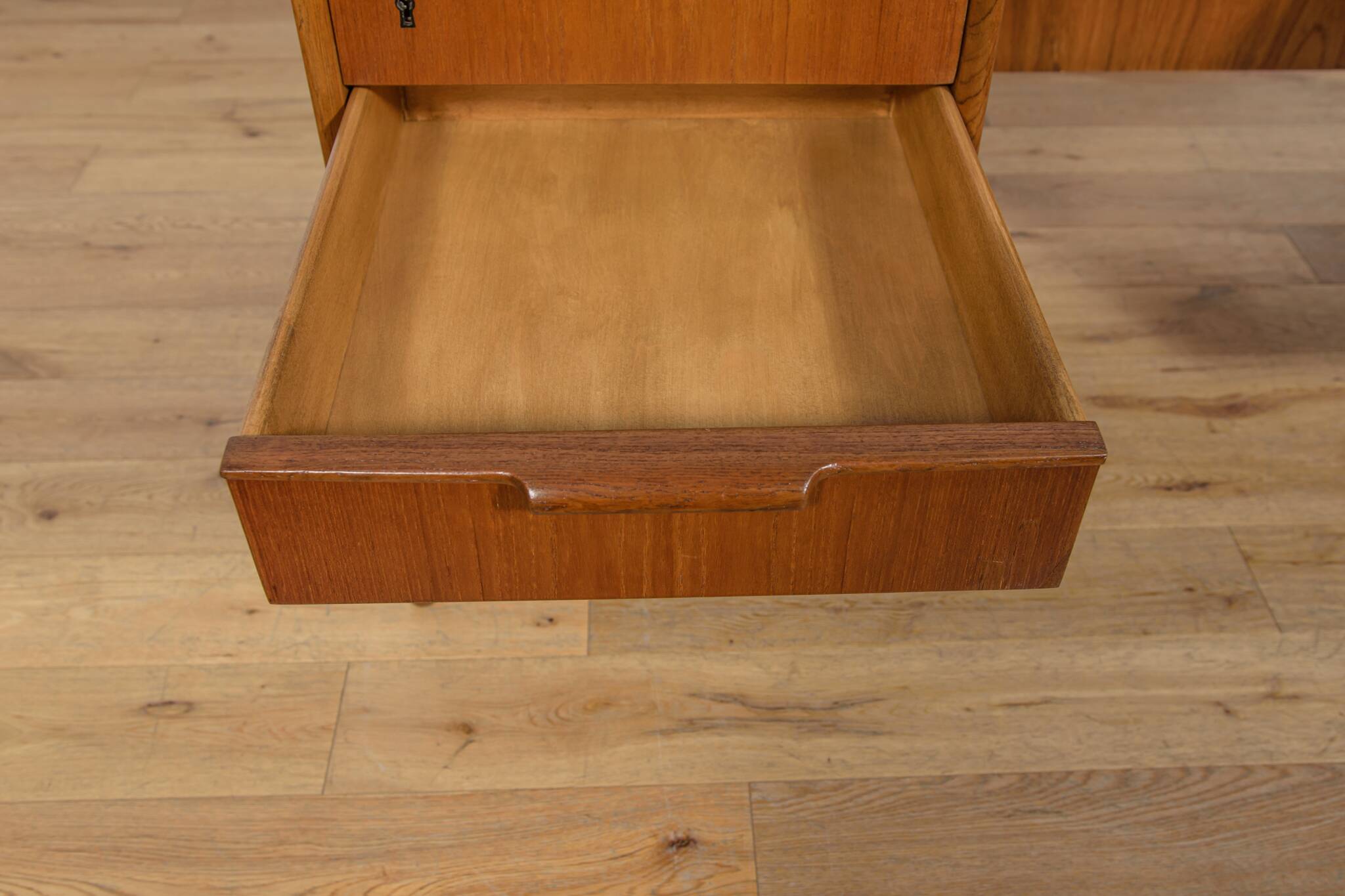 Mid-Century Model 75 Freestanding Teak Desk from Omann Jun, Denmark, 1950s