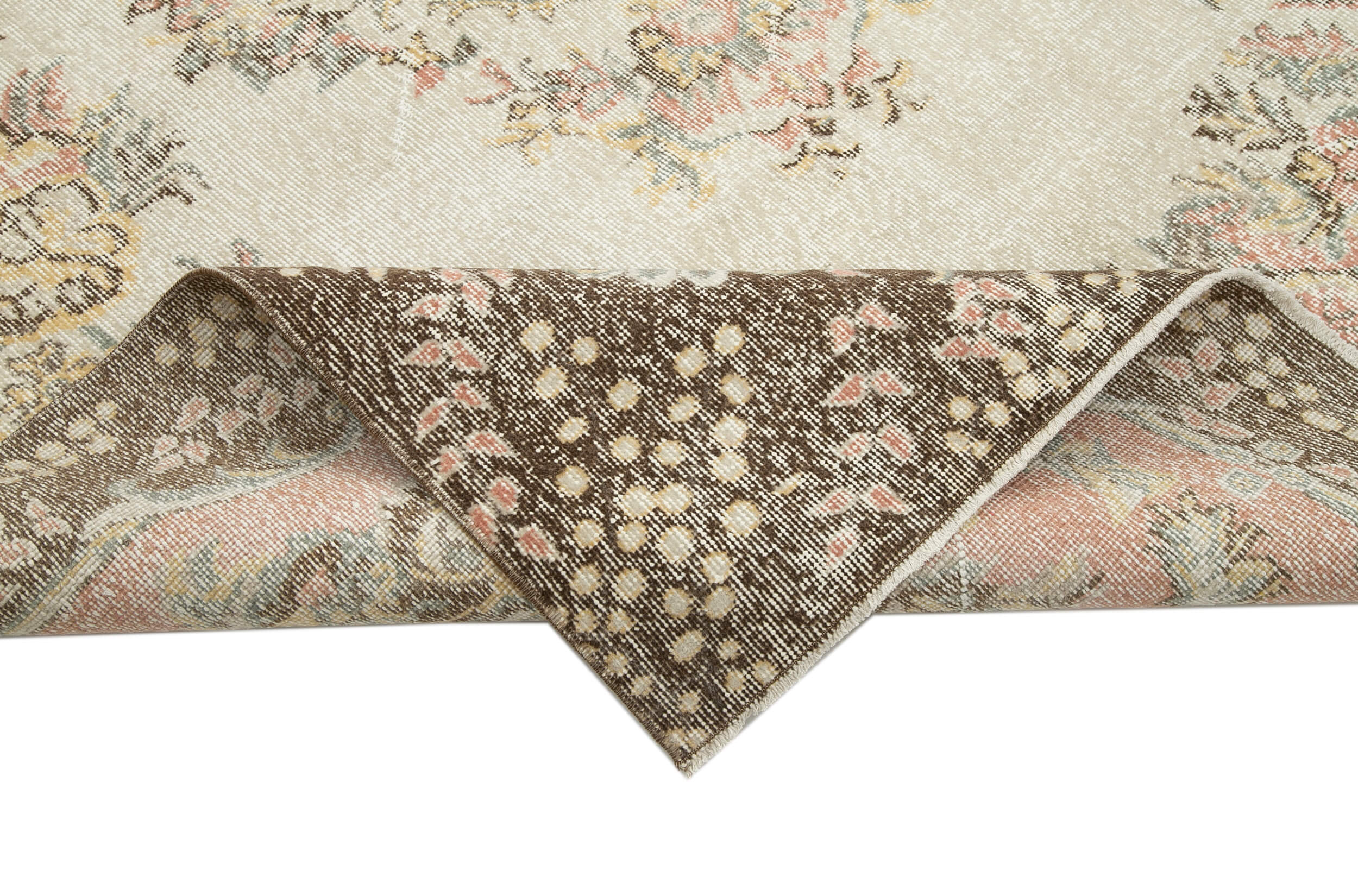 Handmade Decorative Oriental Beige Carpet 193 cm x 302 cm - 25049