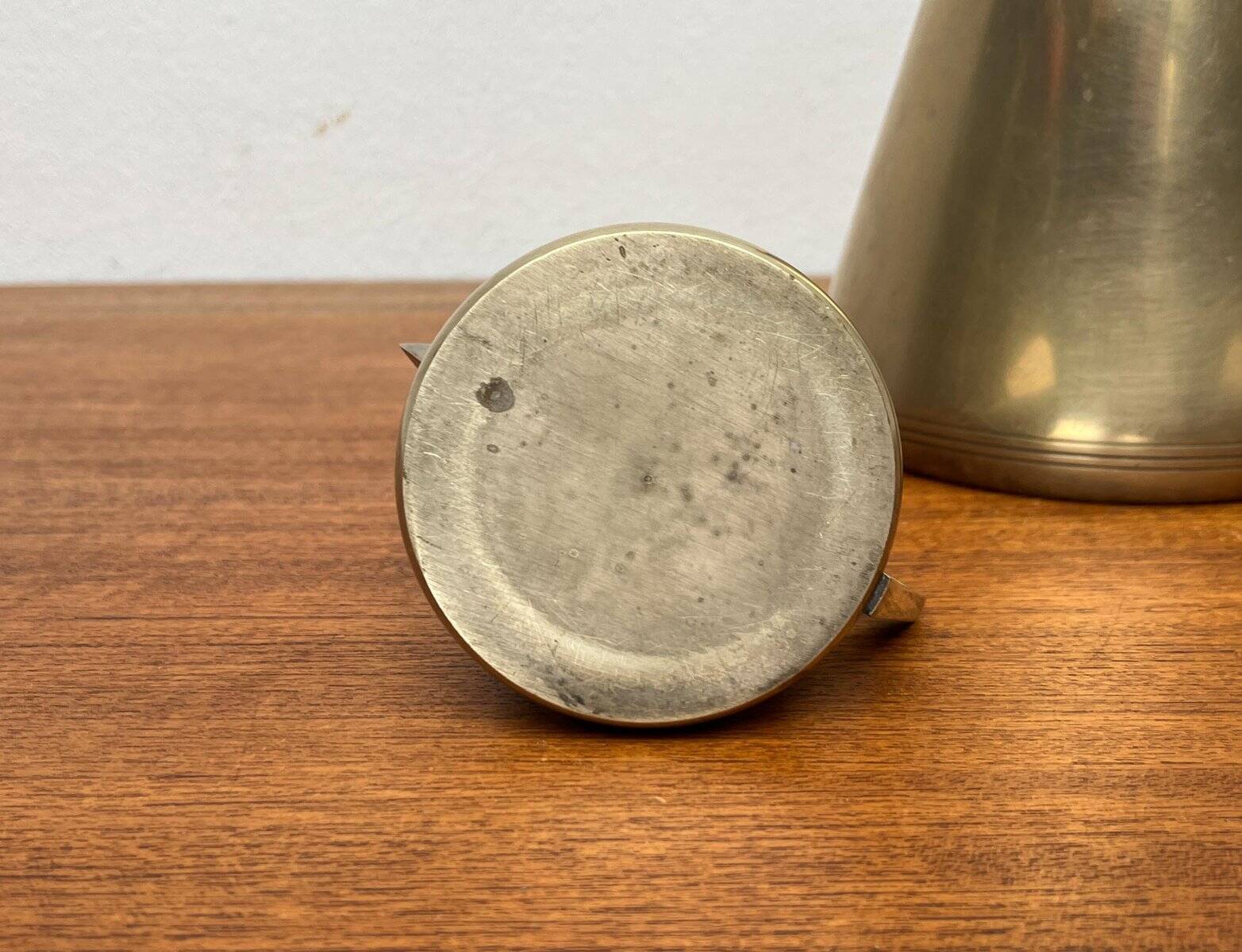 Metal Art Deco teapot, sugar bowl, milk jug, 1960s, set of 3