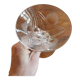 6 glasses of vintage crystal champagne