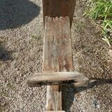 Solid wood farm bench