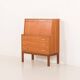 Danish mid century teak secretaire with brass inlays, 1960s