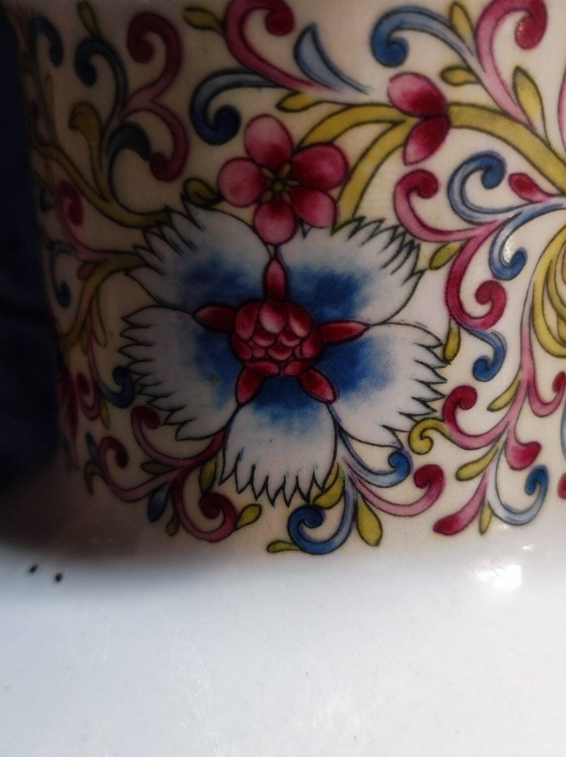 Porcelain peacock vase