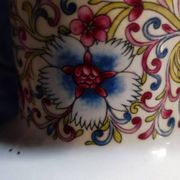 Vase paons en porcelaine