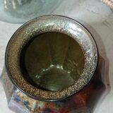 Vase en verre laqué