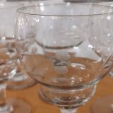 10 stemmed glasses "Cholet" art deco crystal year 1940