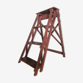 Industrial stepladder crafting foldable wooden painter