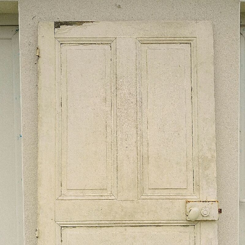 Old interior door painted wood handle vintage porcelain N°5