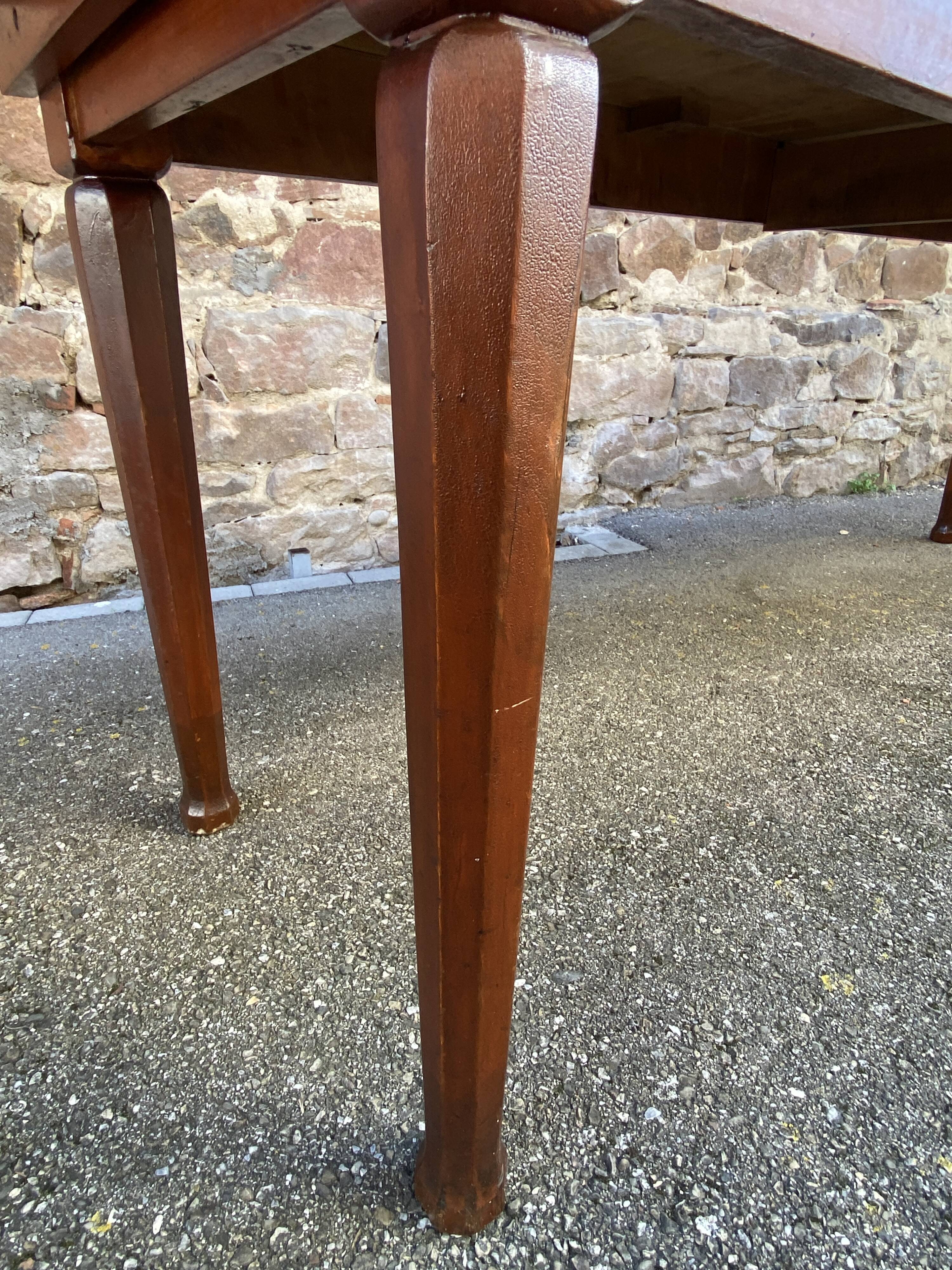 Large Alsatian winstub bistro restaurant cafe table 1930