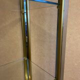 Silver and gold metal shelf, from the 80s.
