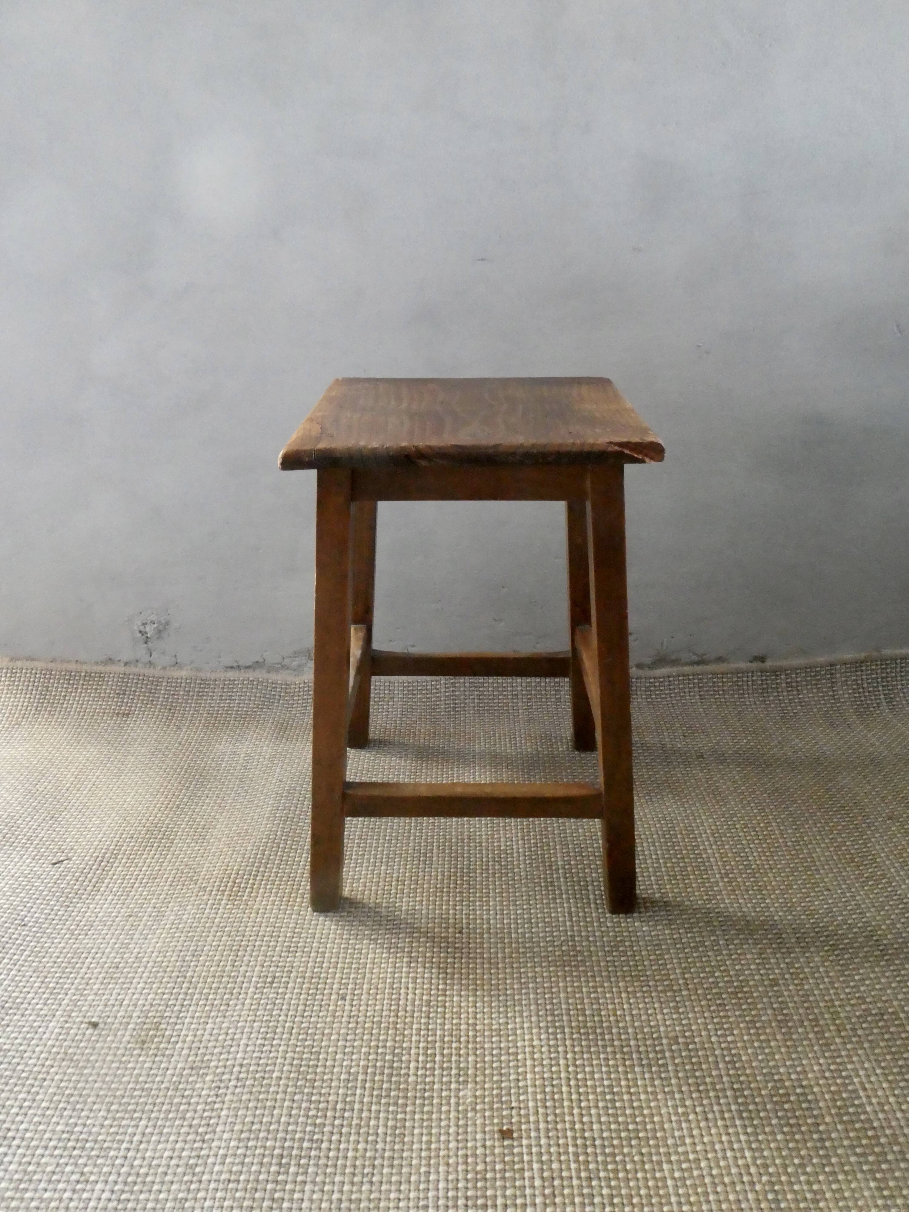 Wooden workshop stool, 50s-60s