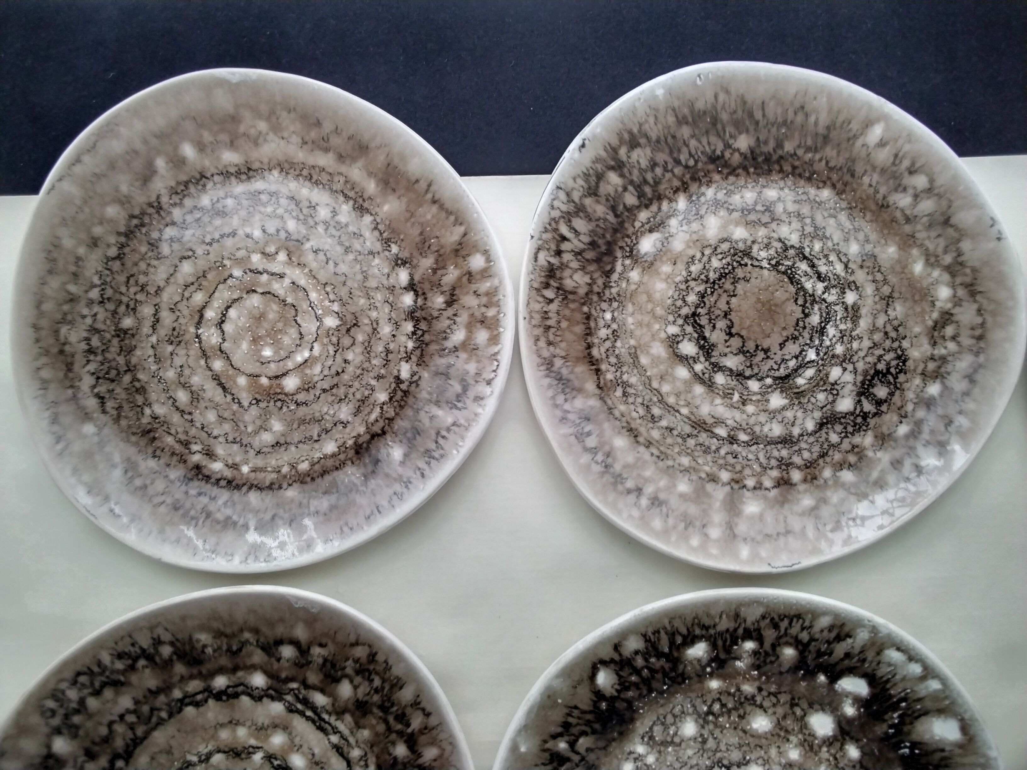 6 flat ceramic plates from Niderviller Foam model