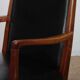 Pair of vintage wooden and leather armchairs from the 1950s.