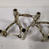series of 4 Scandinavian candlestick Nagel chrome
