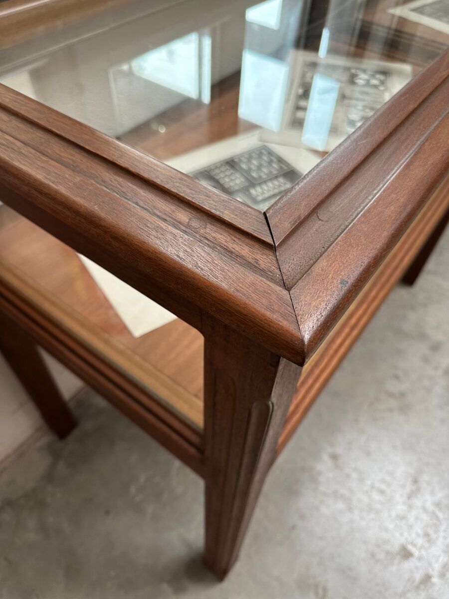 Pair of mahogany display cabinets from the 1960s