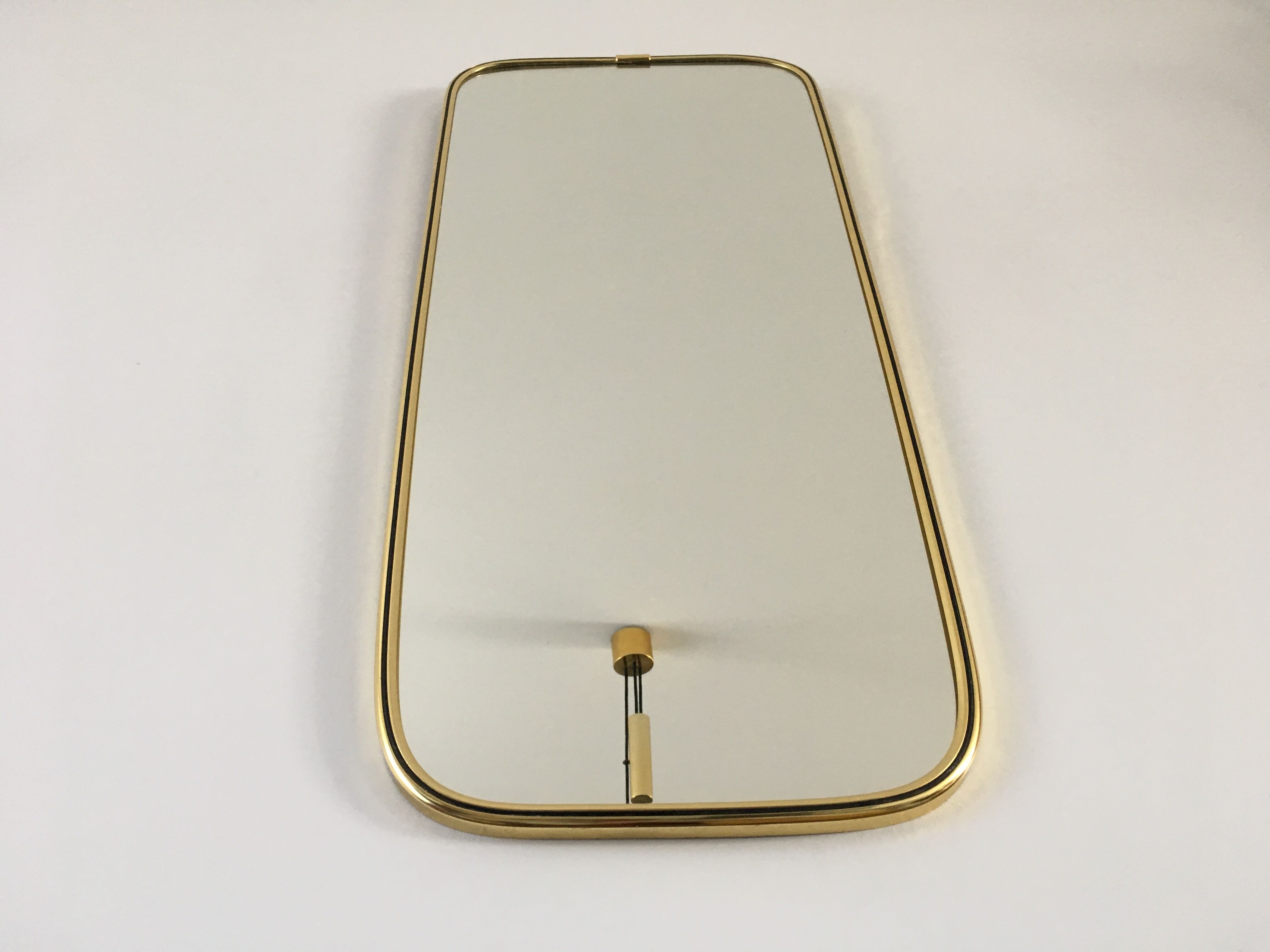 Asymmetrical mirror gold metal 60s