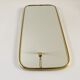 Asymmetrical mirror gold metal 60s