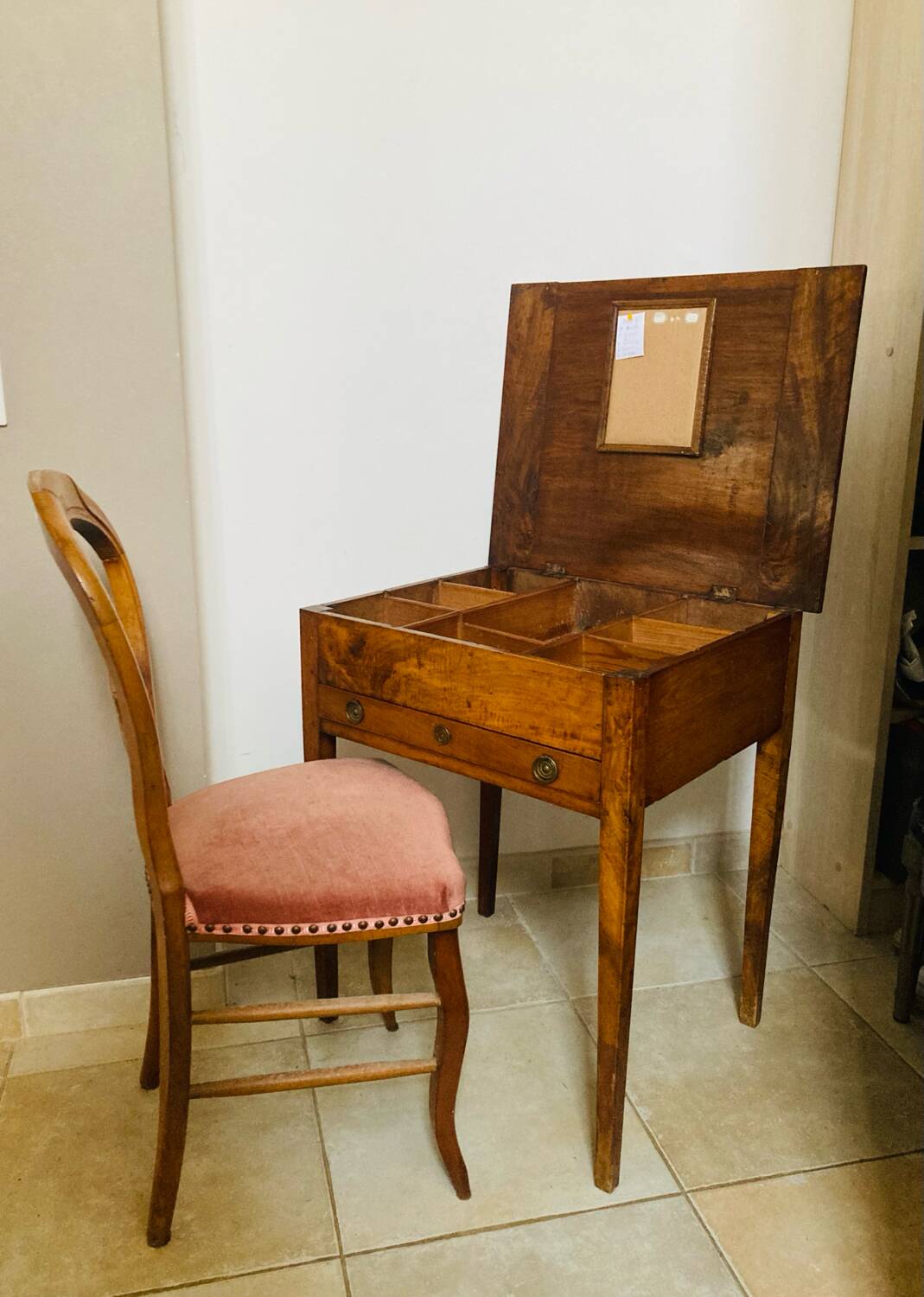 19th century walnut pegged currency exchange office
