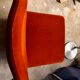 Fauteuil arfa velours rouge brique