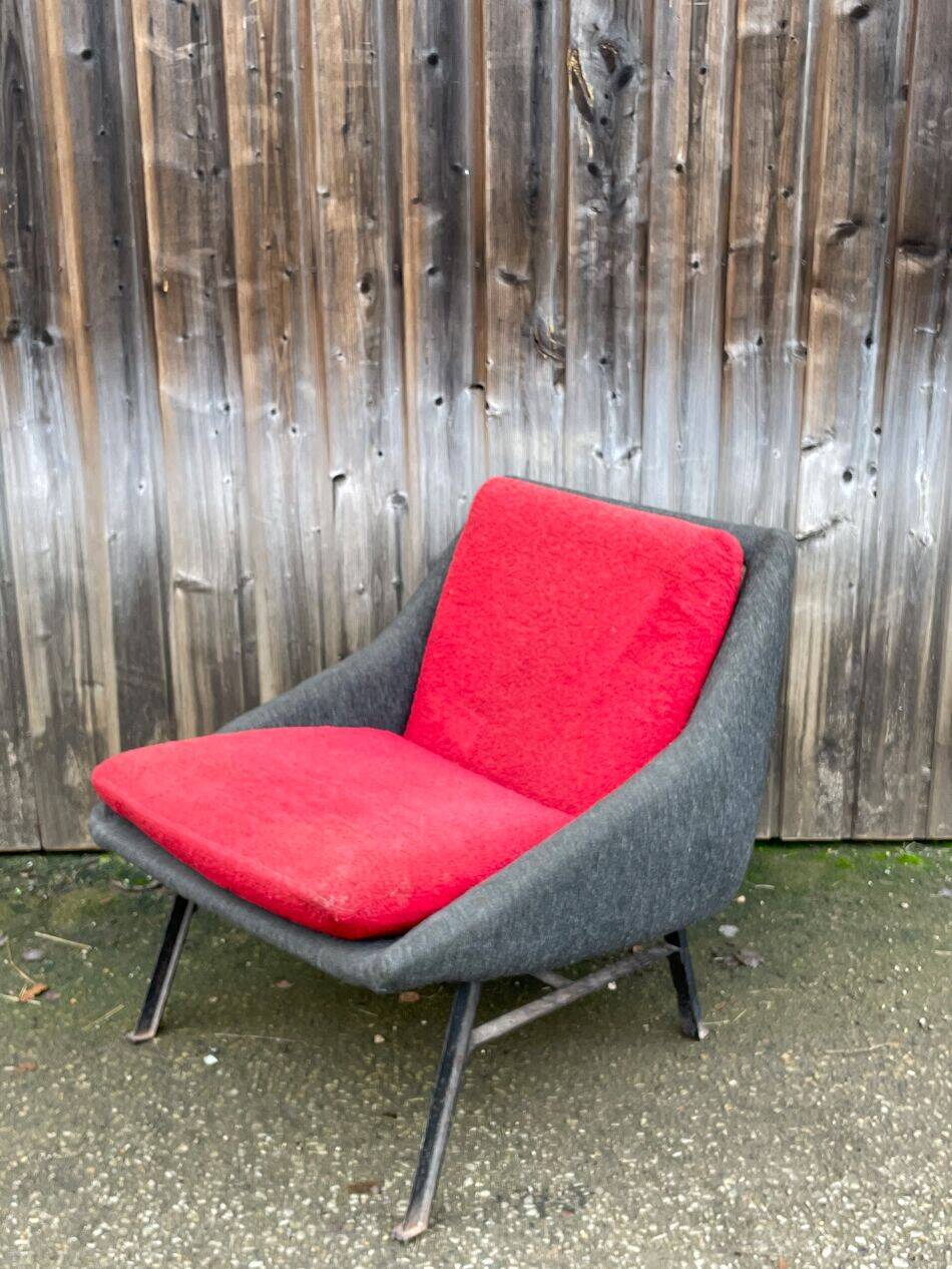 Armchair model 800, created and published by Steiner, around 1958.