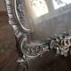 Large silvered bronze table mirror – 19th century – Louis XVI style