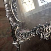 Large silvered bronze table mirror – 19th century – Louis XVI style