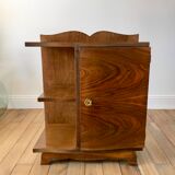 Veneer bedside table and handle flower art deco 30s