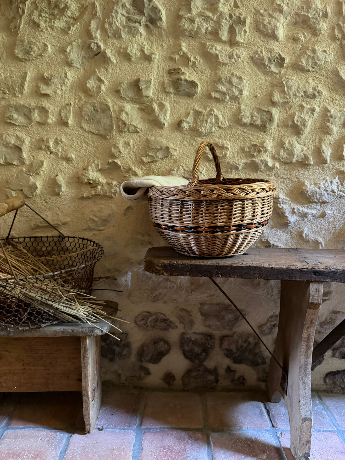 Vintage wicker basket