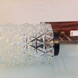 Structured glass wall lamp / vintage 60s-70s