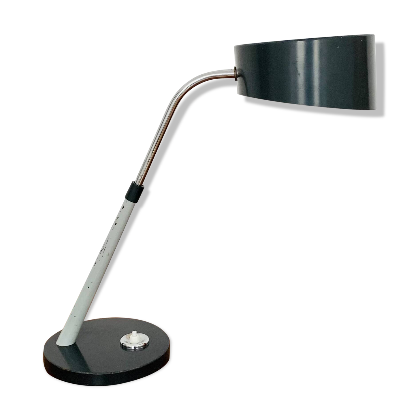 Lampe de table industrielle en métal français