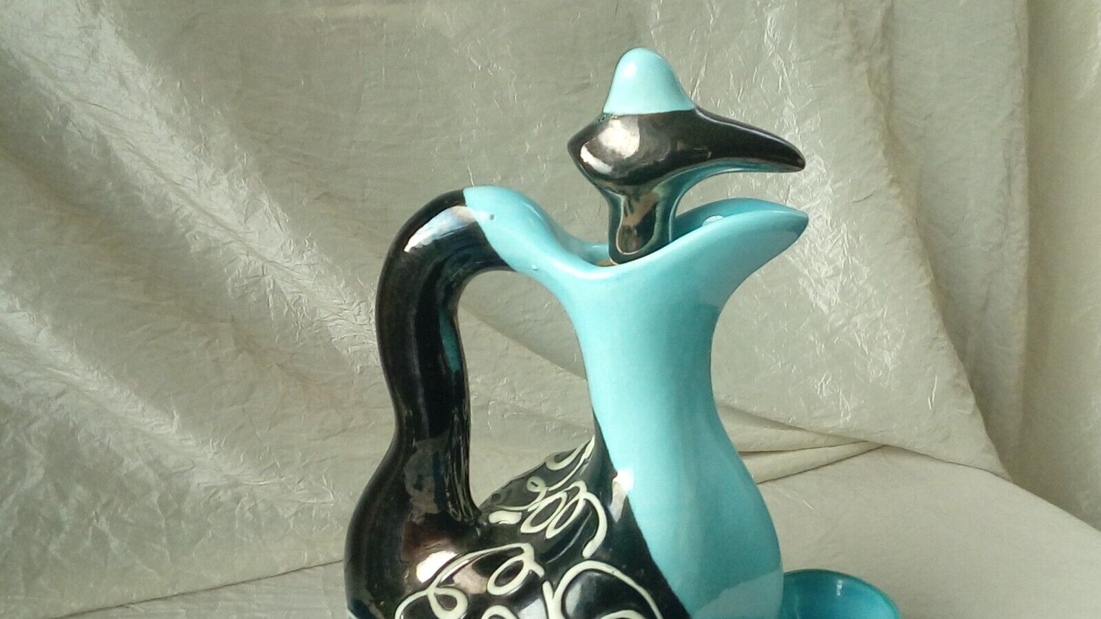 Vintage Vallauris ceramic liqueur service