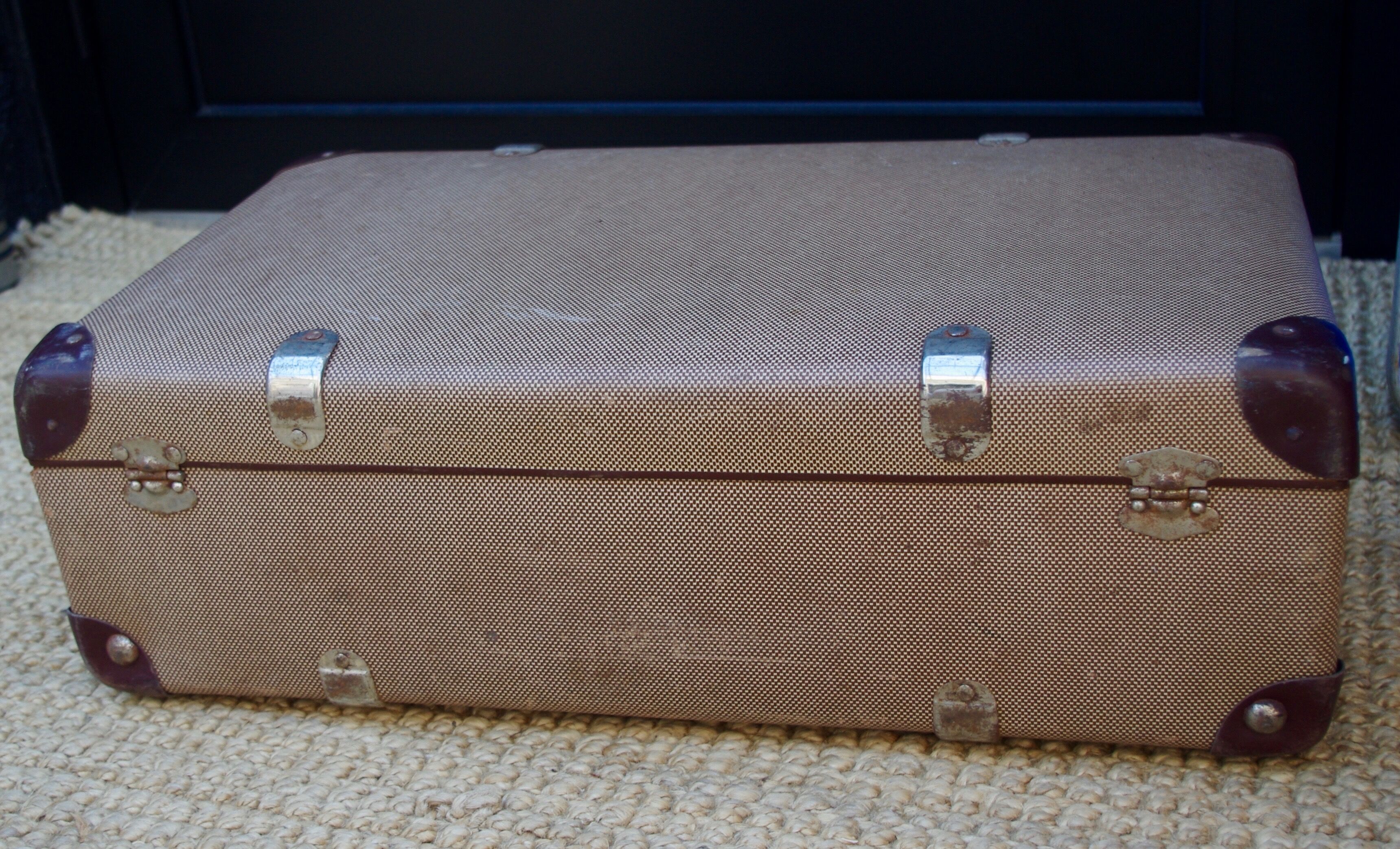 50s cardboard suitcase