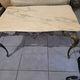 Marble and brass table