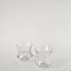 Pair of crystal and silver-plated condiment pots, Saint Hilaire, 1960.