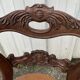 Mid-19th century solid walnut harpist's chair