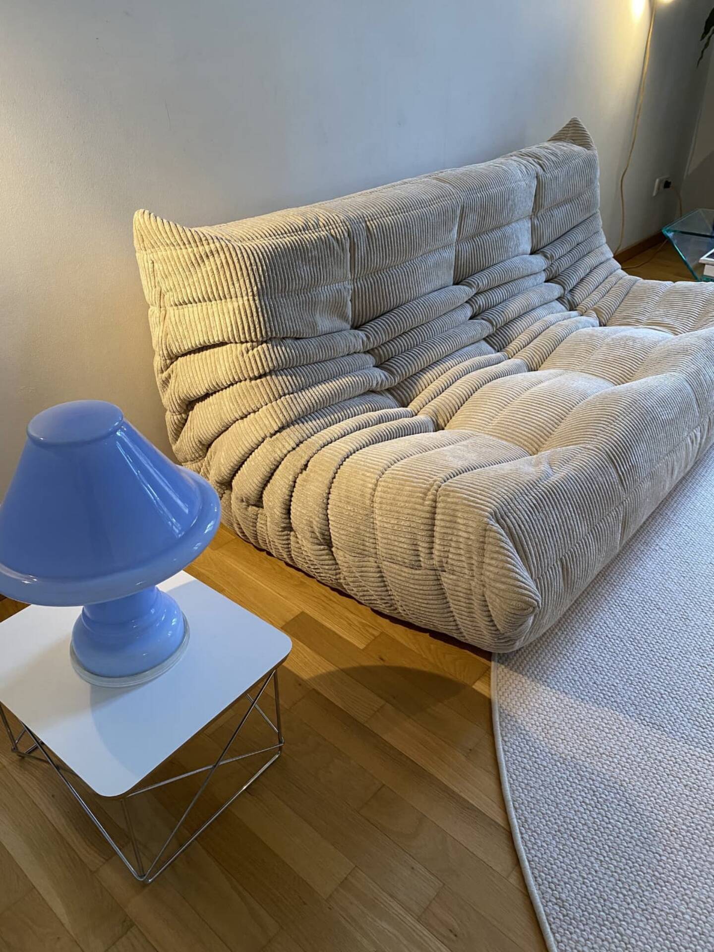 Ligne roset – ensemble togo 4 pièces – velours côtelé beige