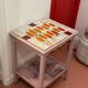 Side table console mosaic pink orange original vintage charm colourful