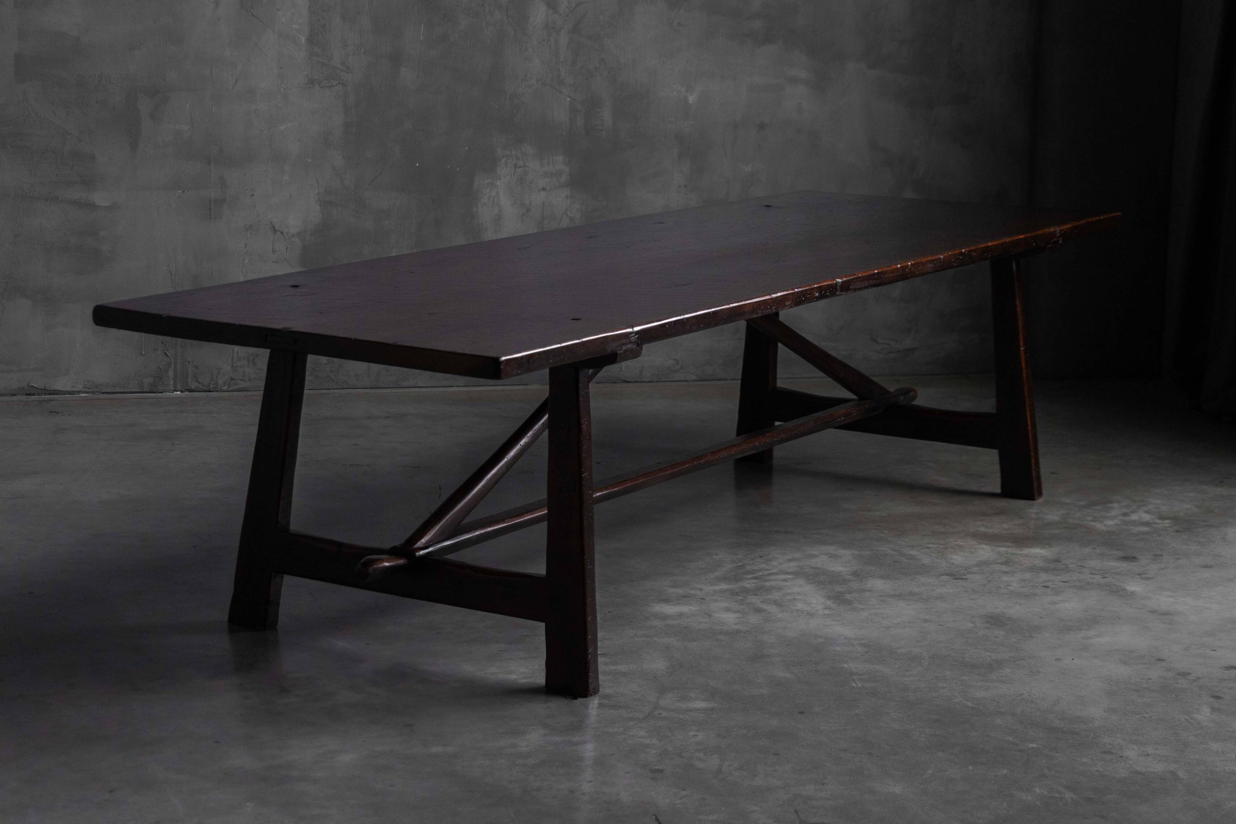 Rustic Vernacular Dining Table, France, Early 20th Century