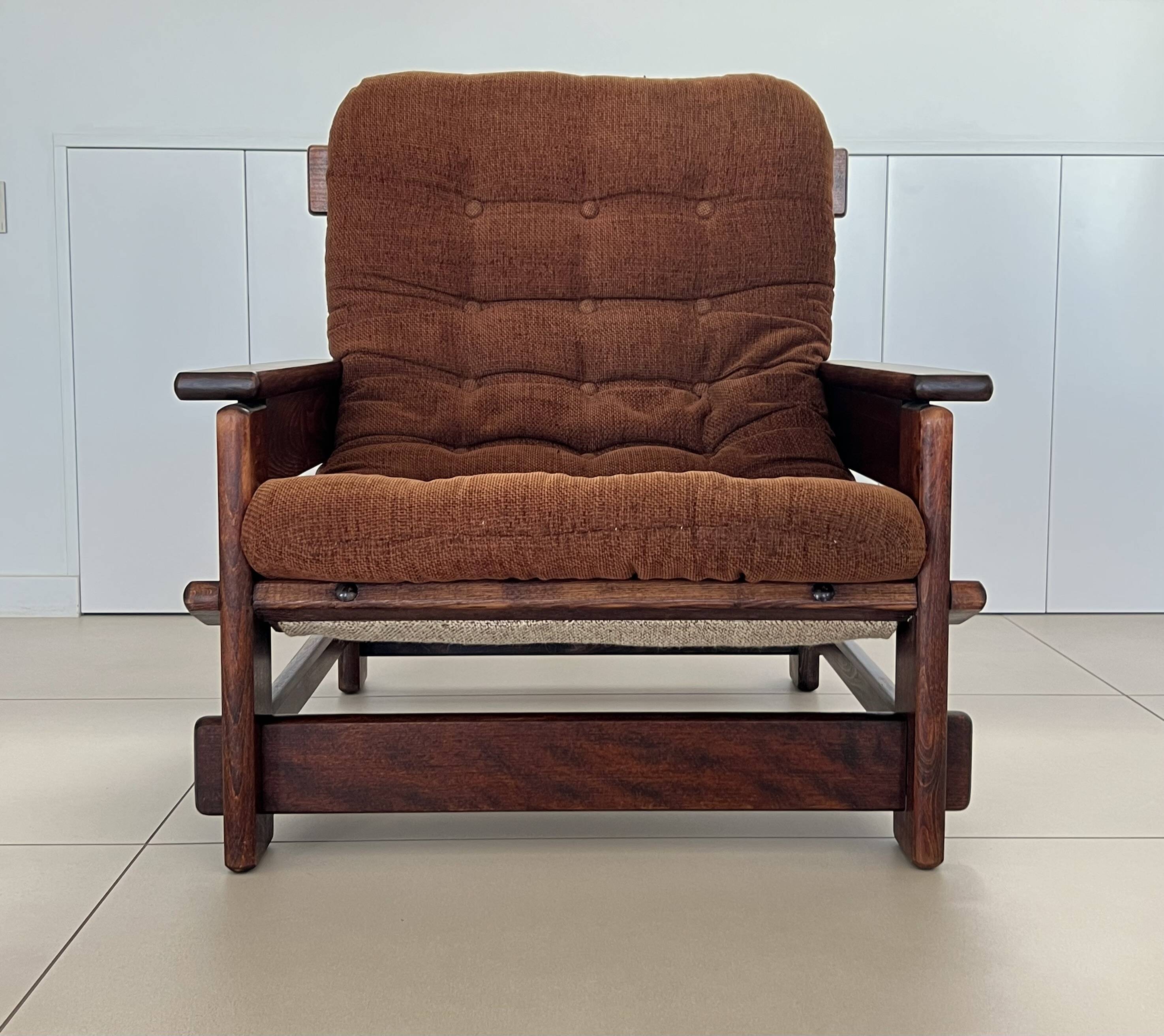 Scandinavian oak armchair, 1960s
